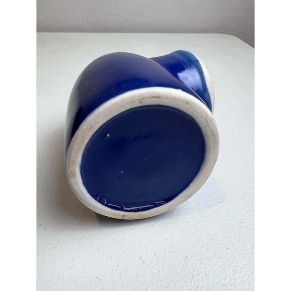 COBALT BLUE Ceramic Salt Pig Cellar Hand Glazed -‎ 4.5" Tall #1 - Picture 5 of 6